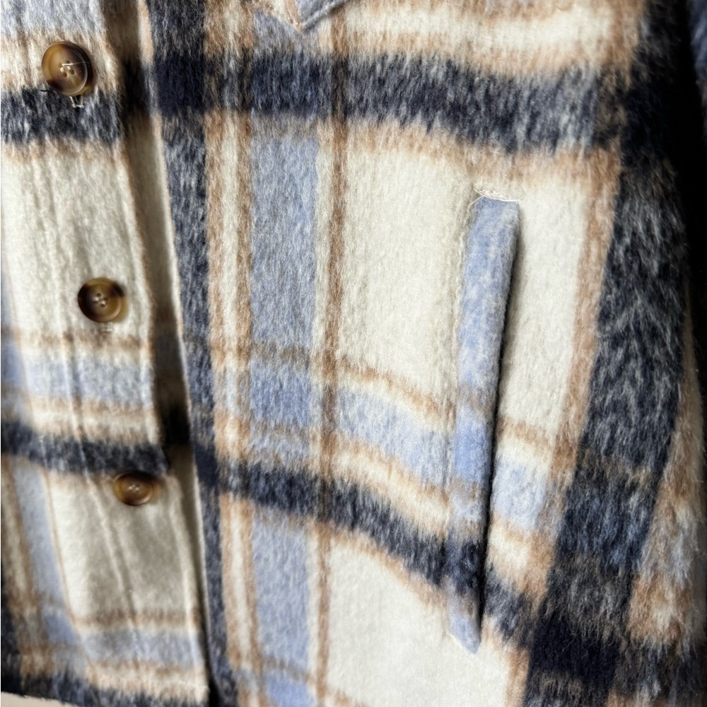 Anthropologie Avec Les Filles Womens Plaid Jacket Size 2XL NWT Shacket Cabincore - Picture 3 of 7